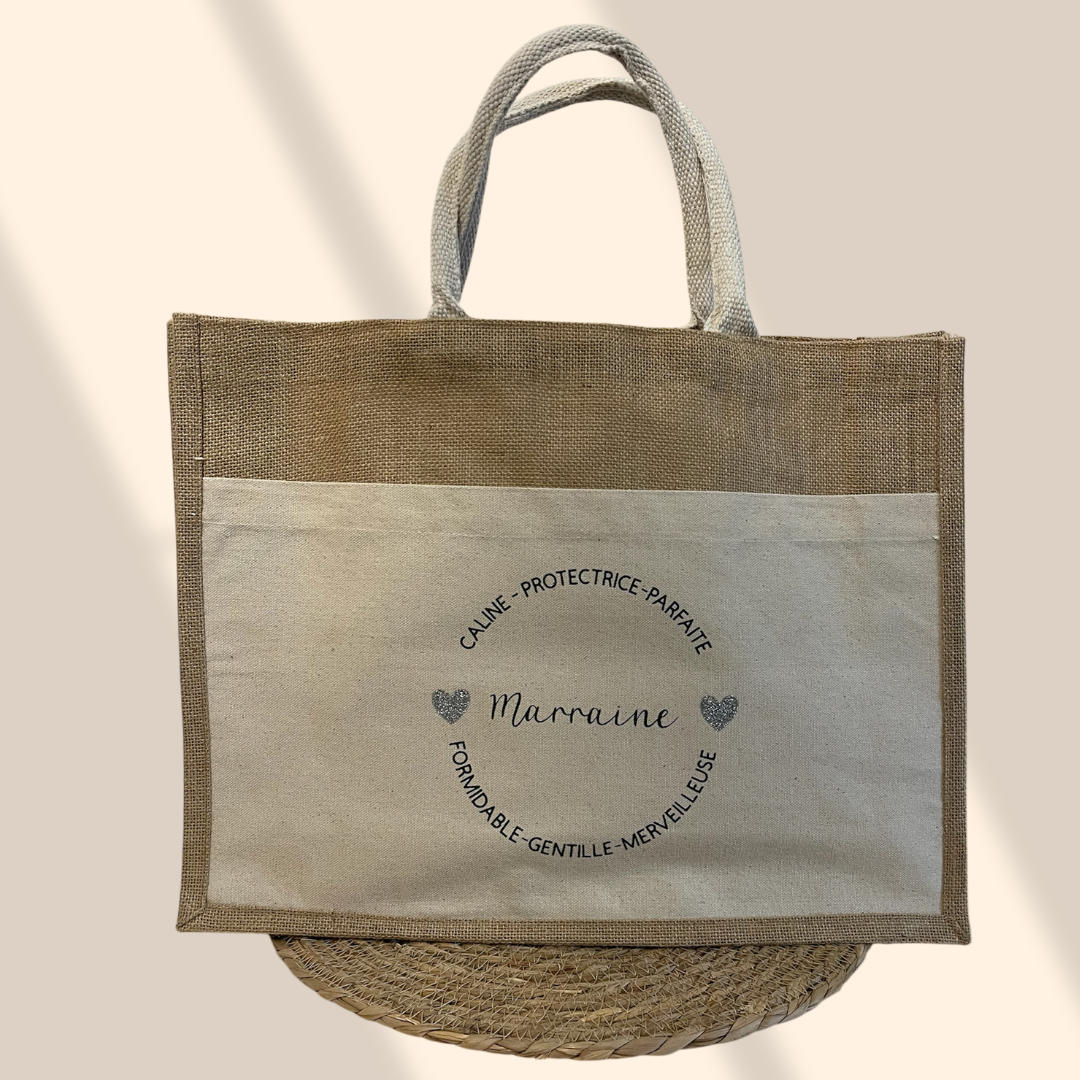 Sac en toile de jute Marraine