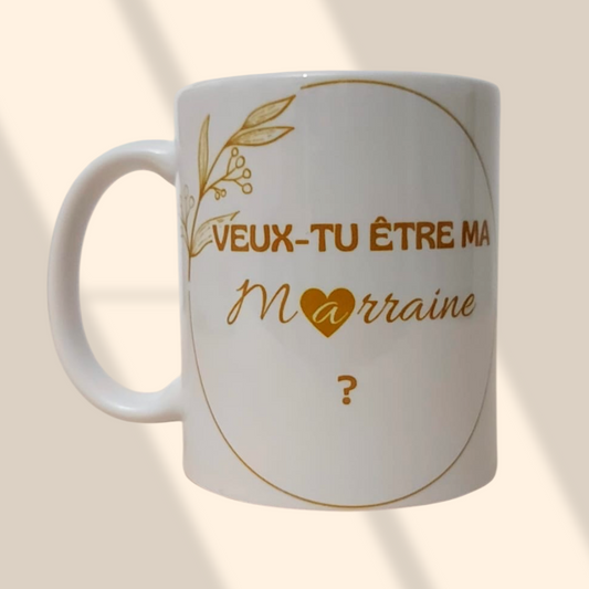Mug personnalisé Veux-tu être ma Marraine ?