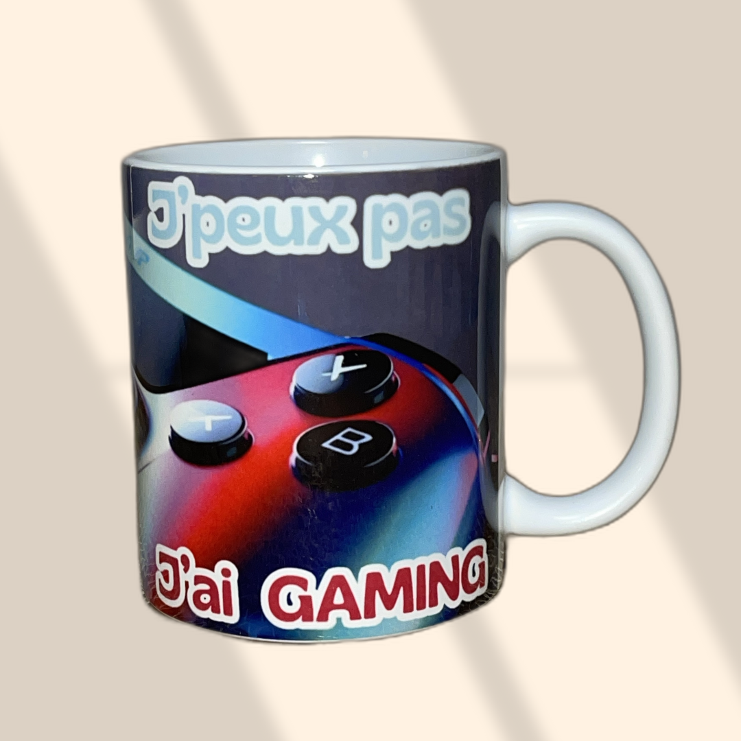 Mug personnalisé J'peux pas j'ai gaming