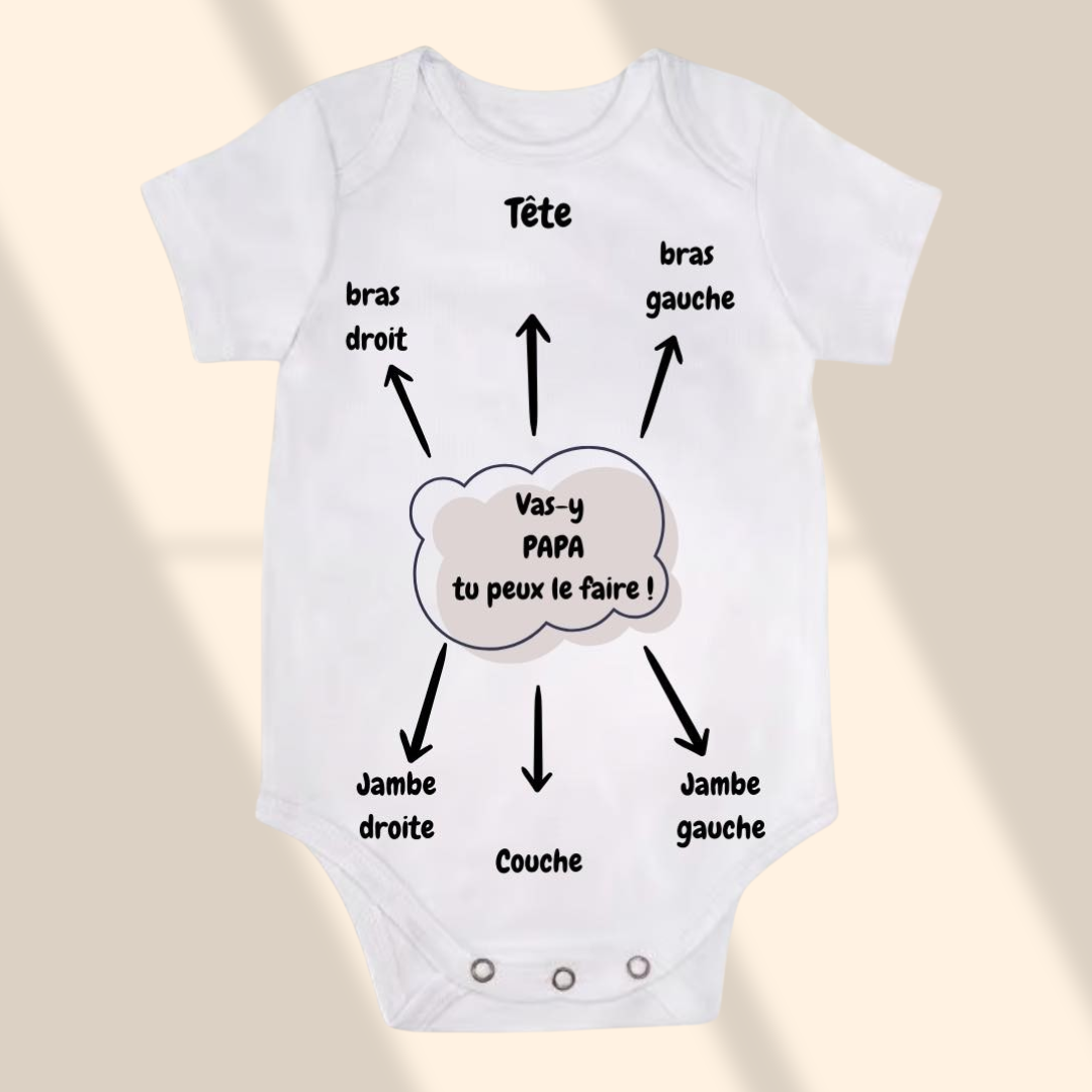 Body bébé  : Vas-y papa tu peux le faire !